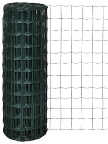 vidaXL Cerca 25 x 0,8 m aço verde