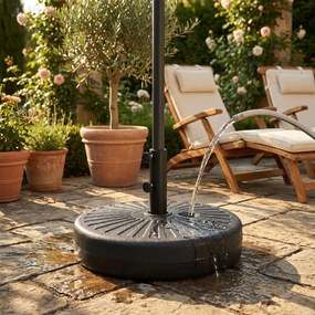 Suporte de guarda-sol insuflável resistente 50 x 36 cm (diâmetro x altura), compatível com hastes de 38/48 mm, capacidade de carga de 22 kg, para jard