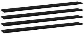 vidaXL Prateleiras para estante 4pcs 100x10x1,5cm contraplacado preto
