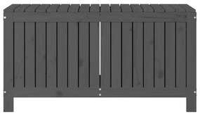 Caixa de arrumação jardim 115x49x60 cm pinho maciço cinzento