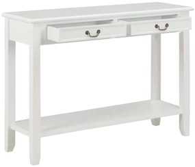 Mesa consola 110x35x80 cm madeira branco