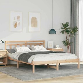 vidaXL Estrutura da Cama com cabeceira Castanho 160 cm x 200 cm