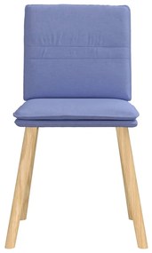 Cadeiras de jantar 6 pcs Jeans Tecido Azul