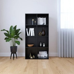800154 vidaXL Estante/aparador 66x30x130 cm contraplacado preto