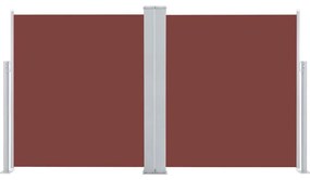 Toldo lateral retrátil 140x600 cm castanho