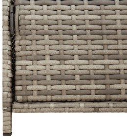 Armário de arrumação p/ jardim 83x45x76 cm vime PE cinzento