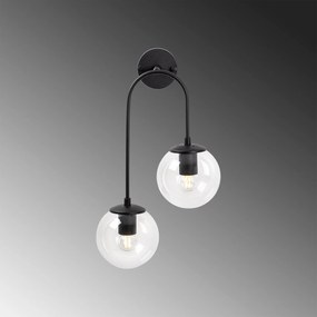 Aplique de Parede Jewel – Preto – 30 x 24 cm
