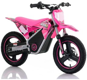 Mini moto elétrica para crianças Minicross electrica 350W 14/14" Warrior MX-E350 Rosa