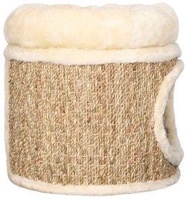 Ninho para gatos c/ almofadão luxuoso 33 cm ervas marinhas