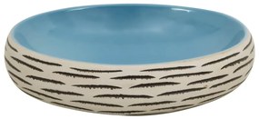 Lavatório de bancada oval 59x40x15 cm cerâmica multicor