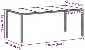 Conjunto de Jantar para Jardim 7 pcs Cinzento-claro