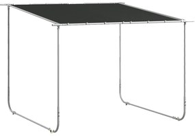 Outsunny Pérgola 3x3 m Pérgola de Jardim com Rodas Proteção UV 30+ com Estrutura de Aço para Pátio Varanda Cinza Escuro | Aosom Portugal