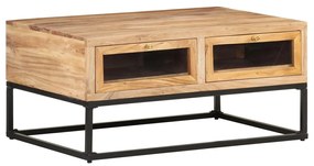 Mesa de centro 90x60x40 cm madeira de acácia maciça