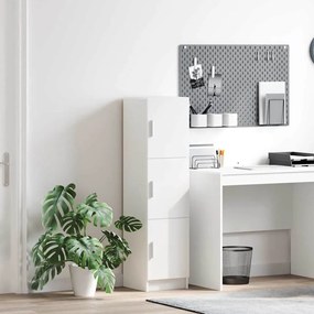 vidaXL Aparador Branco Branco Madeira MDF Médio Aparador Branco