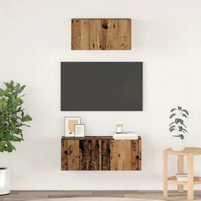 Conjunto de Estantes para TV 2 pcs Madeira antiga