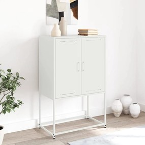 Aparador alto 68,5x38,5x107 cm aço branco