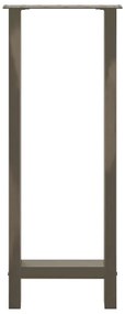 Pés de mesa de bar em aço natural, 2 peças, 40x (100-101) cm, aço
