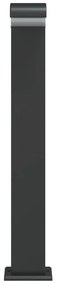 Candeeiros de chão p/ exterior 3pcs 80cm alumínio fundido preto