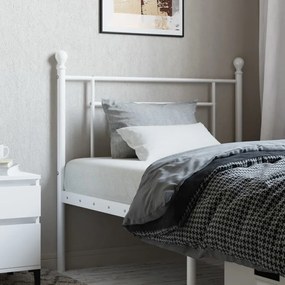 vidaXL Cabeceira de cama 100 cm metal branco
