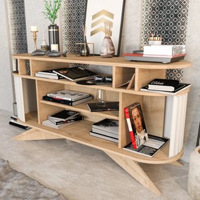 Aparador Stor – Carvalho/Branco – 150x43x75 cm