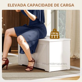 Baú de Armazenamento para Dormitório 100L Baú de Arrumação com Tampa B