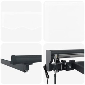 Toldo Retrátil Branco 350x250 cm Poliéster, Alumínio e Tecido