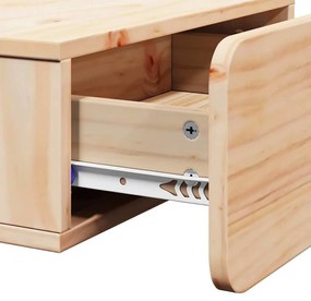 Mesa de Cabeceira Montada na Parede com gaveta 2 pcs Castanho