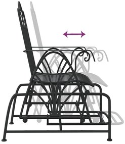 Banco de alpendre 61 cm aço preto