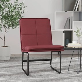Cadeira Nalu Lounge em Couro Artificial - Vermelho Tinto - Design Mode