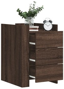 Mesa cabeceira 45x50x65 cm derivados madeira carvalho castanho