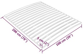 Estrado ripado com 17 ripas 100x200 cm