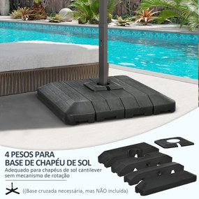 Pesos Base para Chapéu de Sol de 4 Peças Base para Chapéu de Sol Recar