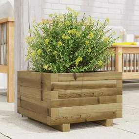 vidaXL Vaso/floreira de jardim 40x40x26,5 madeira de pinho impregnada