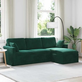vidaXL Sofá Verde Escuro 198 x 134 x 80 cm Veludo