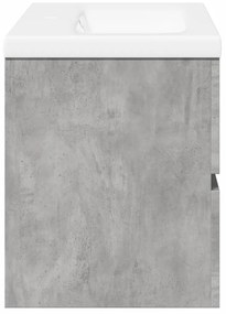 2 pcs conj. móveis casa banho derivados madeira cinza cimento
