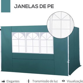 2 Paredes Laterais para Tenda 3x3 m Parede Lateral de Substituição de