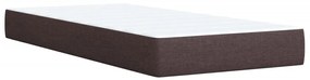 Cama com molas/colchão 80x200 cm tecido castanho-escuro