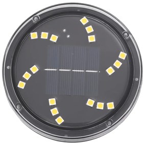 Luzes solares para exterior com espigões 12 pcs branco quente