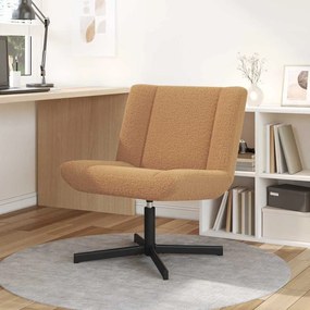 vidaXL Cadeira giratória Bege 63 x 75 x 76 cm tecido