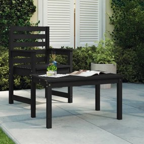 824117 vidaXL Mesa de jardim 82,5x50,5x45 cm madeira de pinho maciça preto