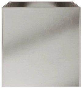 Vasos/floreiras 2 pcs 42x40x39 cm aço inoxidável prateado
