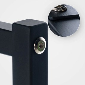 Cabideiro Melva em metal 120 x 38 x 120 cm Preto