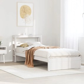 vidaXL Estrutura de cama c/ cabeceira sem colchão 90x200 cm branco