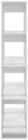 Estante/divisória 100x30x160 cm branco brilhante