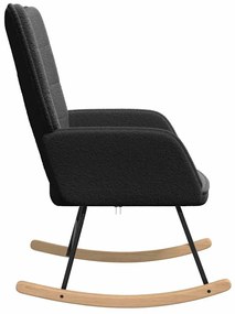 Cadeira Relaxante vidaXL Preto em Tecido com Pelo Curto