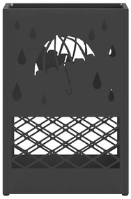 Suporte para Guarda-chuva Preto 28x12x41 cm em Aço