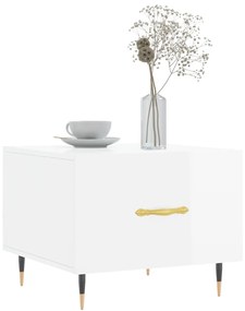 Mesas de centro 2 pcs 50x50x40 cm branco brilhante