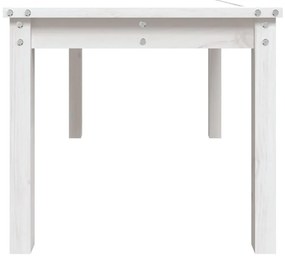 Mesa de jardim 82,5x50,5x45 cm madeira de pinho maciça branco