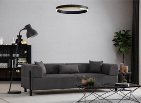 Sofá de 3 Lugares Gio – Antracite – 225x93x75 cm