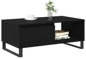 Mesa de centro vidaXL Preto Carvalho 90x50x36,5 cm Madeira engenheirad